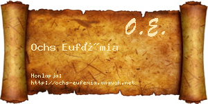 Ochs Eufémia névjegykártya